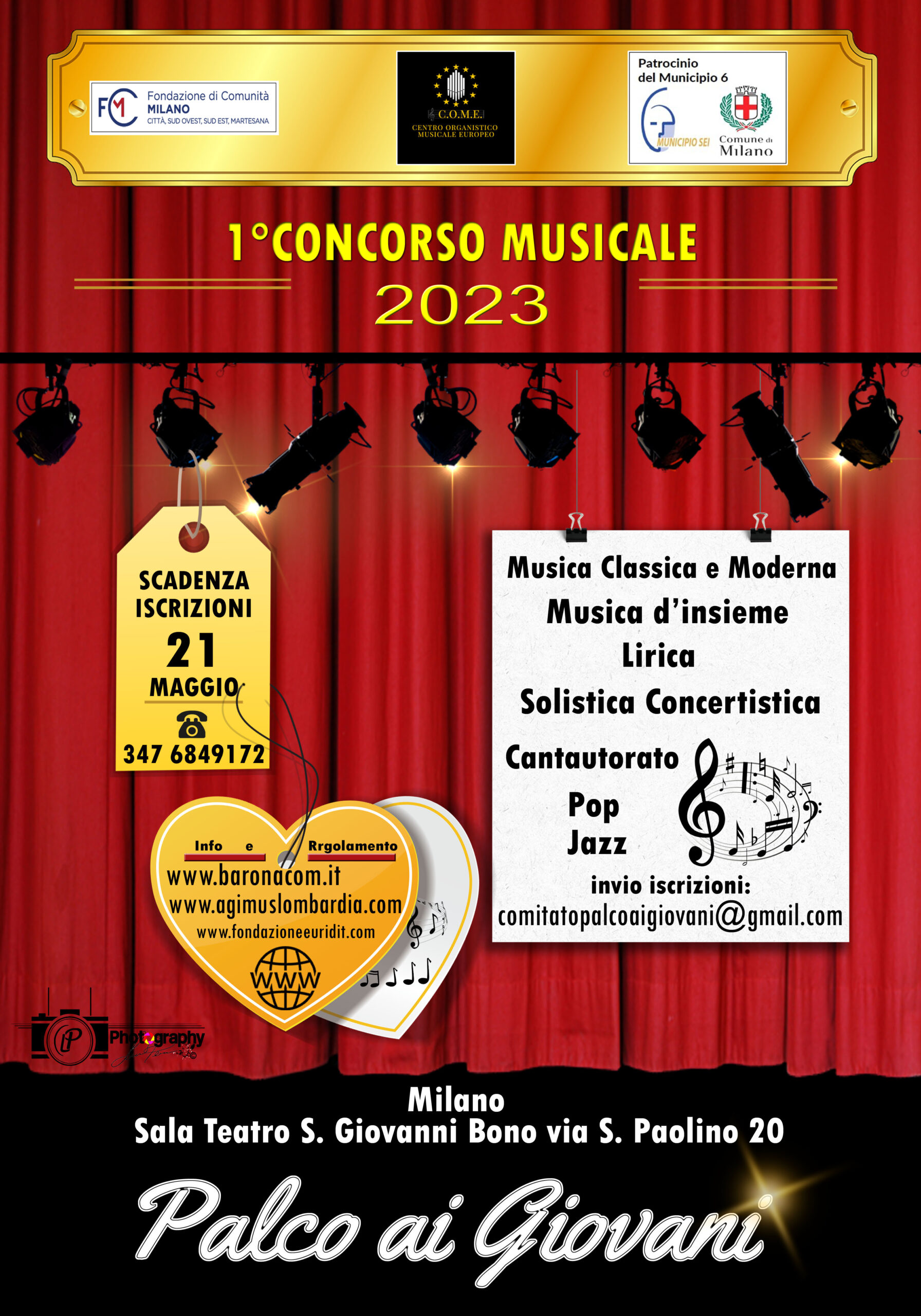 Scopri di più sull'articolo Bando di Concorso “Palco ai giovani”