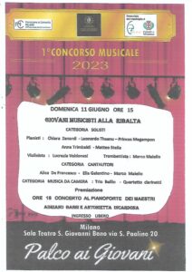 Read more about the article Concorso 2023 – Palco ai giovani