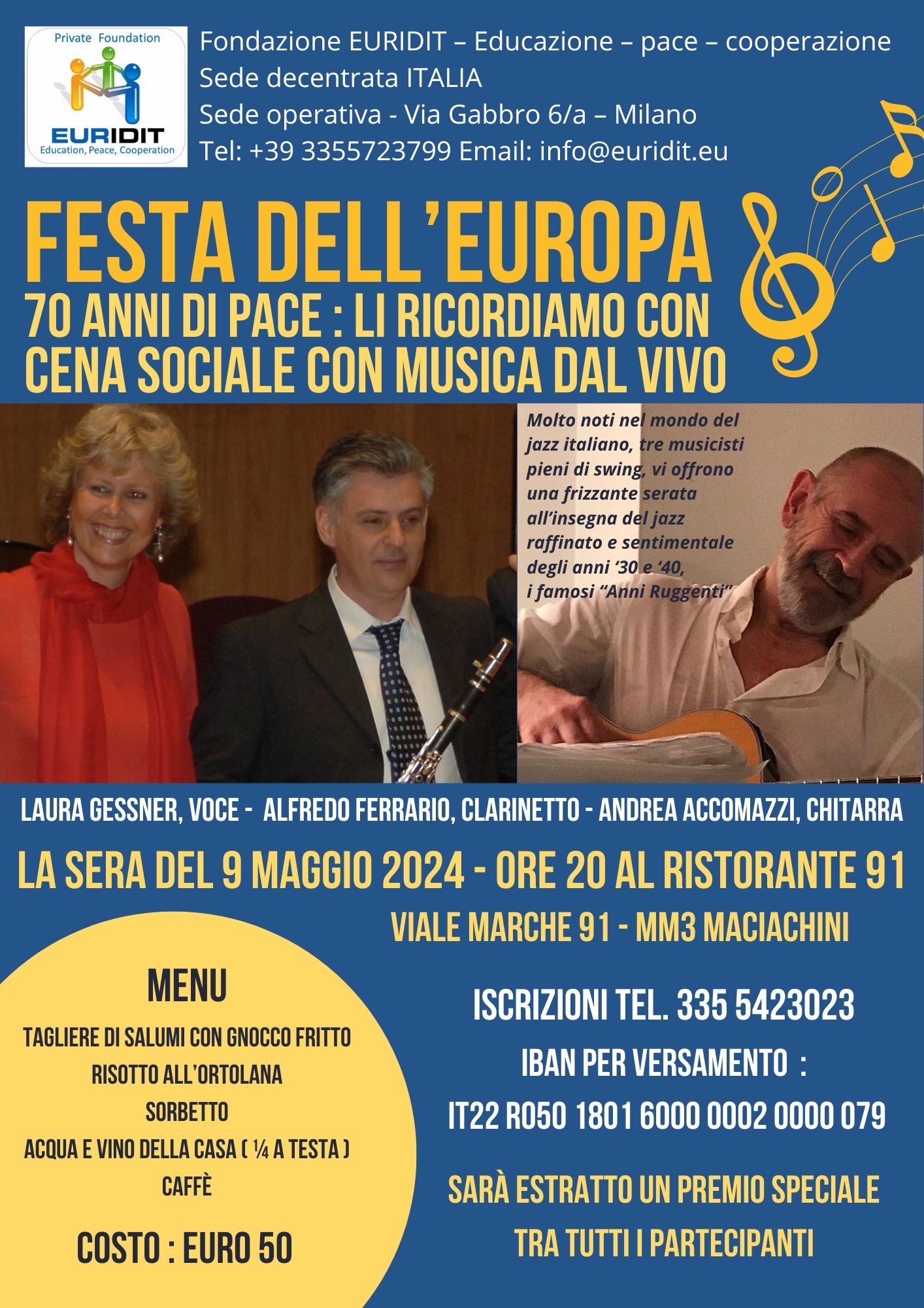 Scopri di più sull'articolo FESTA DELL’EUROPA: 70 anni di pace