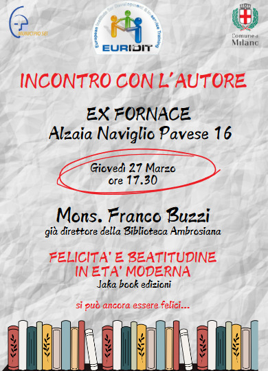 Scopri di più sull'articolo Terzo incontro con l’autore: Mons. Franco Buzzi